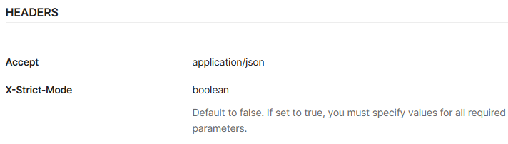 How to use the strict mode via API reference visual 3
